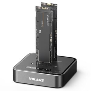 Volans VL-UCM2DS-S Aluminium 2-Bay USB-C M.2 NVMe PCI-E SSD Docking Station with Clone