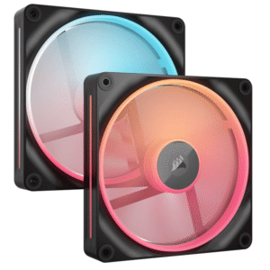 Corsair iCUE LINK LX140-R RGB 140mm PWM Reverse Fans – Black (2-Pack)