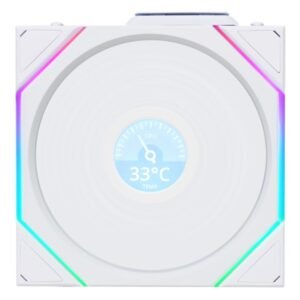 Lian Li UNI FAN TL140 LCD Wireless 140mm ARGB PWM Single Case Fan – White