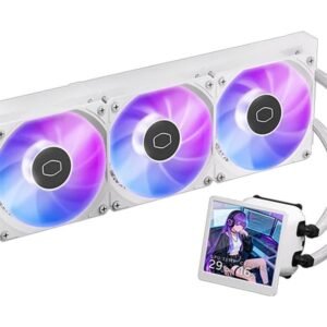 Cooler Master MasterLiquid Core LCD 360 4″ ARGB AIO Liquid CPU Cooler – White