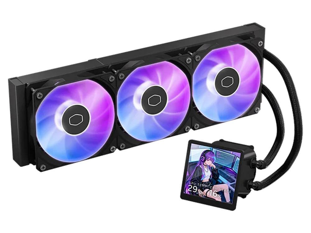 Cooler Master MasterLiquid Core LCD 360 4" ARGB Liquid CPU Cooler - Black