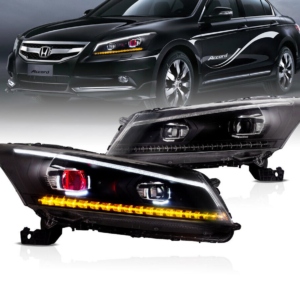 VLAND Demon Eyes LED Projector Headlights For 2008-2012 Honda Accord Sedan