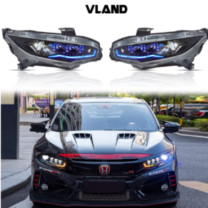 VLAND Full LED Headlights For Honda Civic 2016-2021 With Blue Start up Animation