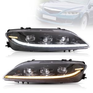 VLAND LED Projector Headlights For 2003-2008 Mazda 6 With Start-up Animation