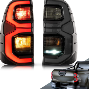 Vland Smoked LED Tail Lights For Toyota Hilux 2015-2025 With Start-up Animation