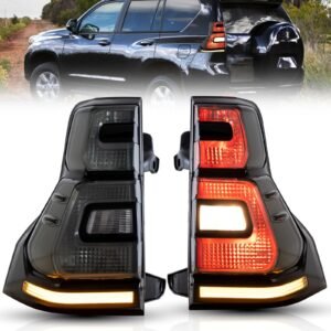 VLAND LED Tail Lights For 2010-2017 Toyota Land Cruiser Prado Smoked Lamps FJ150