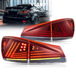VLAND Red LED Tail Lights For Lexus IS250 IS350 ISF 2006-2013 With Animation