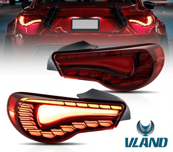 Vland Red Dragonscale Taillight for 2012-2021 86/brz/frs with sequential signals
