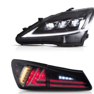 VLAND Full LED Headlights & Smoked Tail Lights For 2006-2012 LEXUS IS250 350 ISF