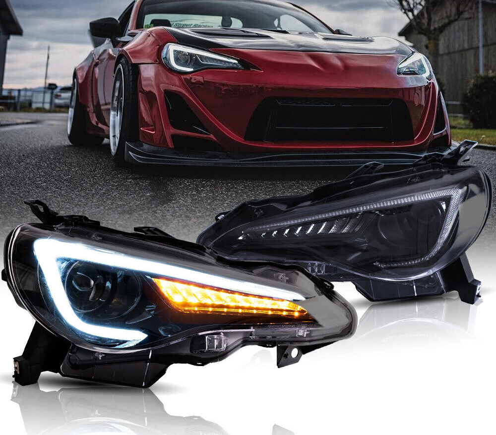 NEW Vland Headlights for 86/BRZ/FRS 2012-2021 - Sequential and Black Housing