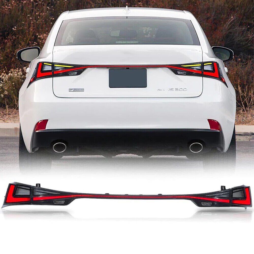 VLAND Smoked LED Tail Lights 2014-19 Lexus IS250 300h 350F Start Animation w/ sequential Indicators