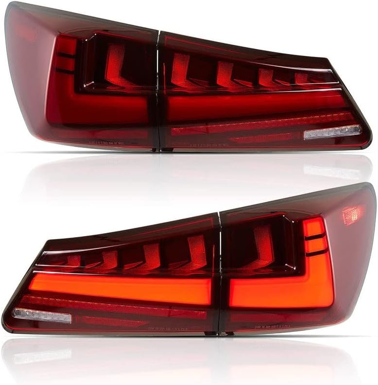 2006 -2013 Lexus IS250 IS350 ISF Red Lens Led Tail Lights Start-Up Animation |Autoglo Australia|