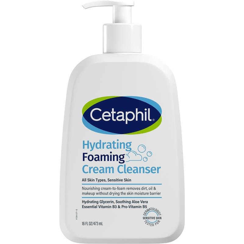 Cetaphil Hydrating Foaming Cream Cleanser 473ml Exclusive Size