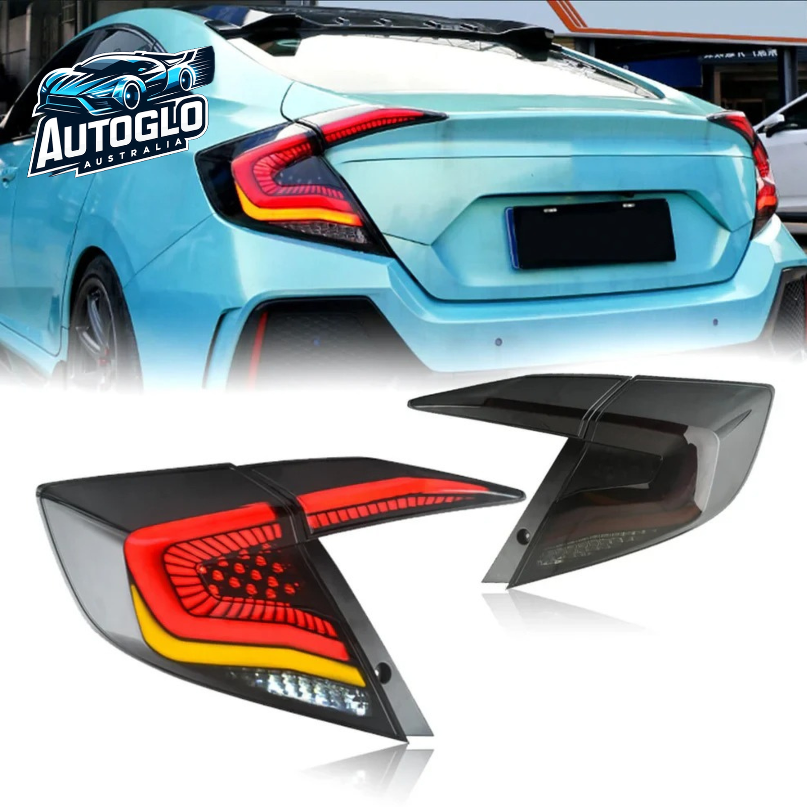 Autoglo Australia LED Taillights For Honda Civic Sedan 2016-2021