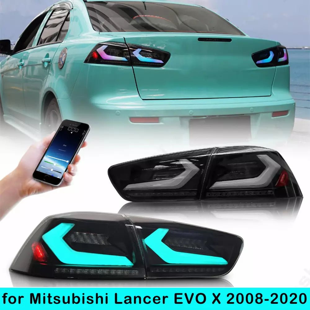 Autoglo Australia LED RGB Tail Lights for Mitsubishi Lancer 08-17 sedan Start Up Animation Rear Lights V2