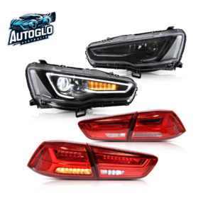 VLAND Dual Beam Projector Headlights and Taillights for Mitsubishi Lancer  2008-2018