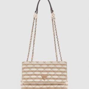 Brown multi giully ii convertible flap bag
