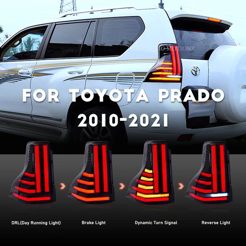Autoglo Australia Smoked Taillights for 2010-2021 Toyota Prado V1