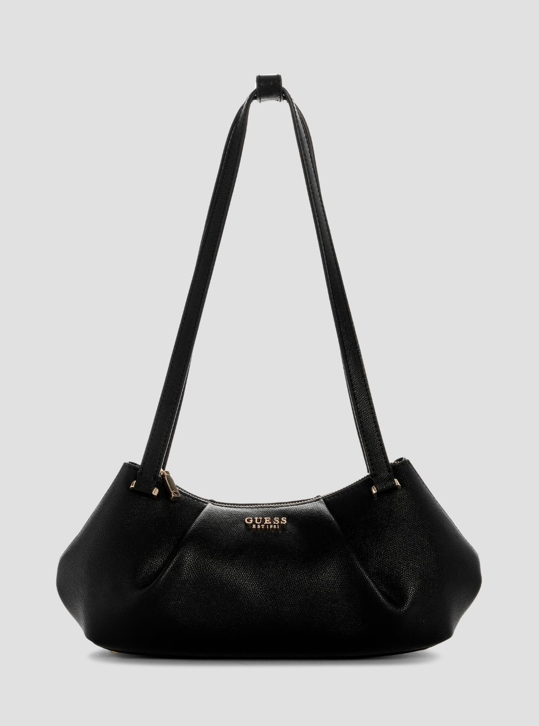 Black amorette shoulder satchel bag