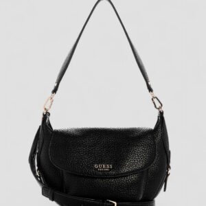 Black marsha flap shoulder bag