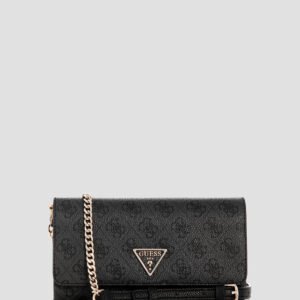 Black logo noelle flap organiser bag
