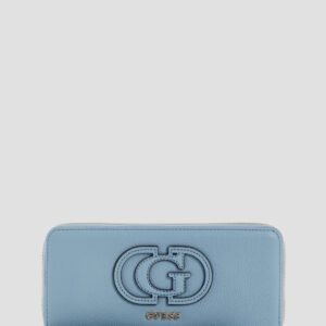 Blue isola large zip around wallet