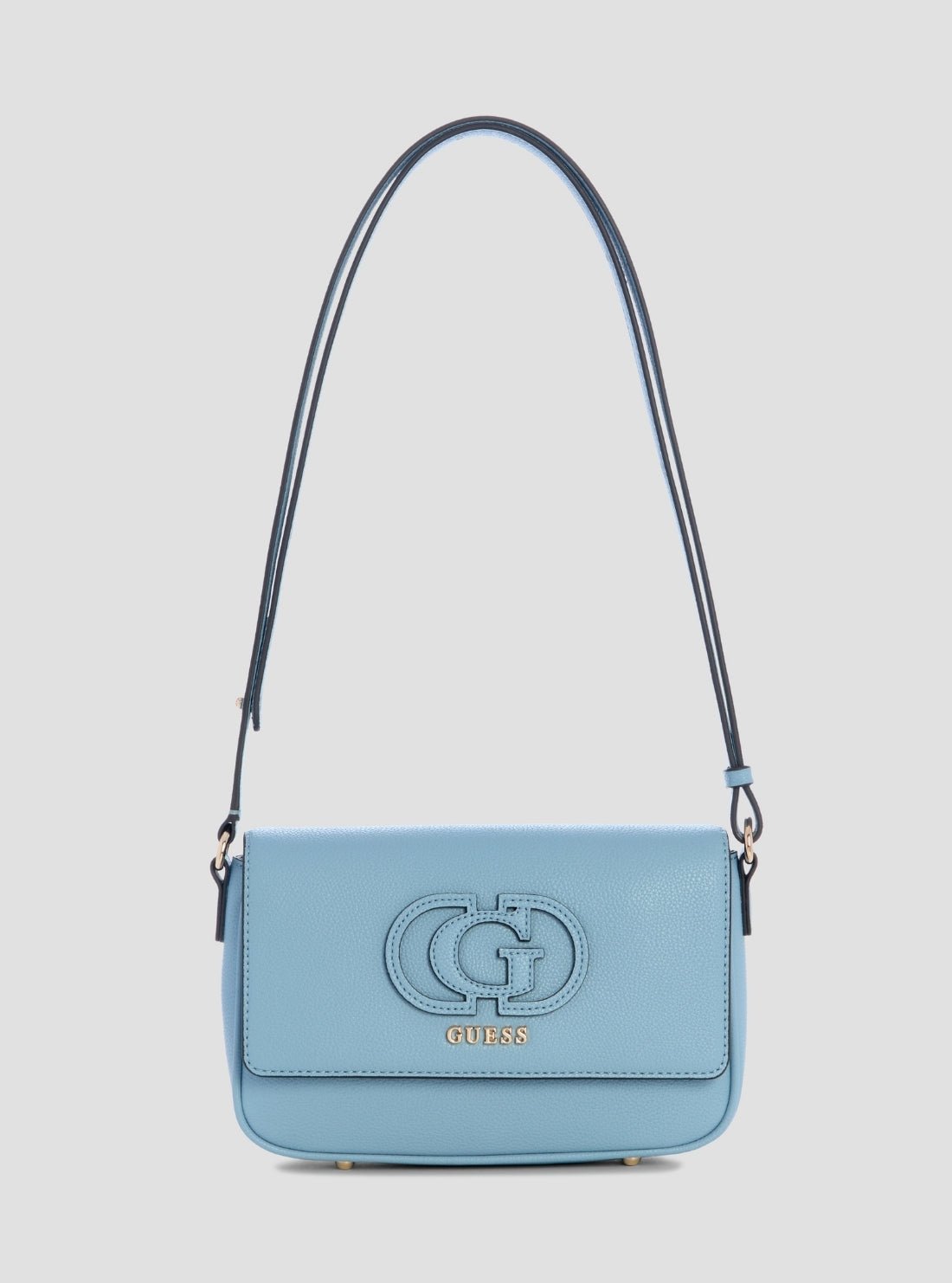 Light blue isola convertible crossbody flap bag
