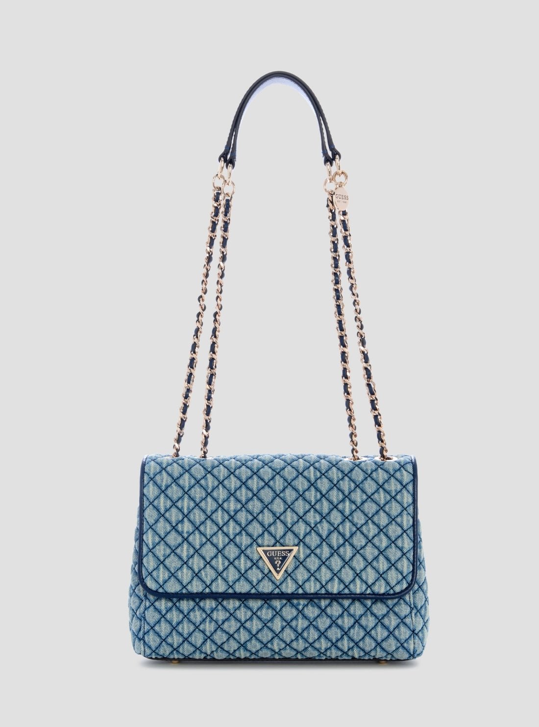 Denim giully ii convertible flap bag