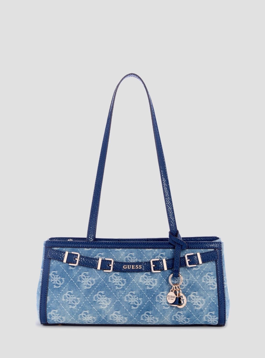 Blue logo dovie girlfriend shoulder satchel bag
