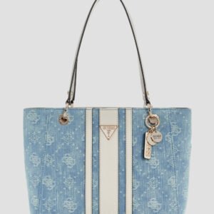 Denim logo noelle ii small tote bag