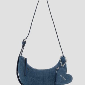 Blue sasha hobo denim shoulder bag