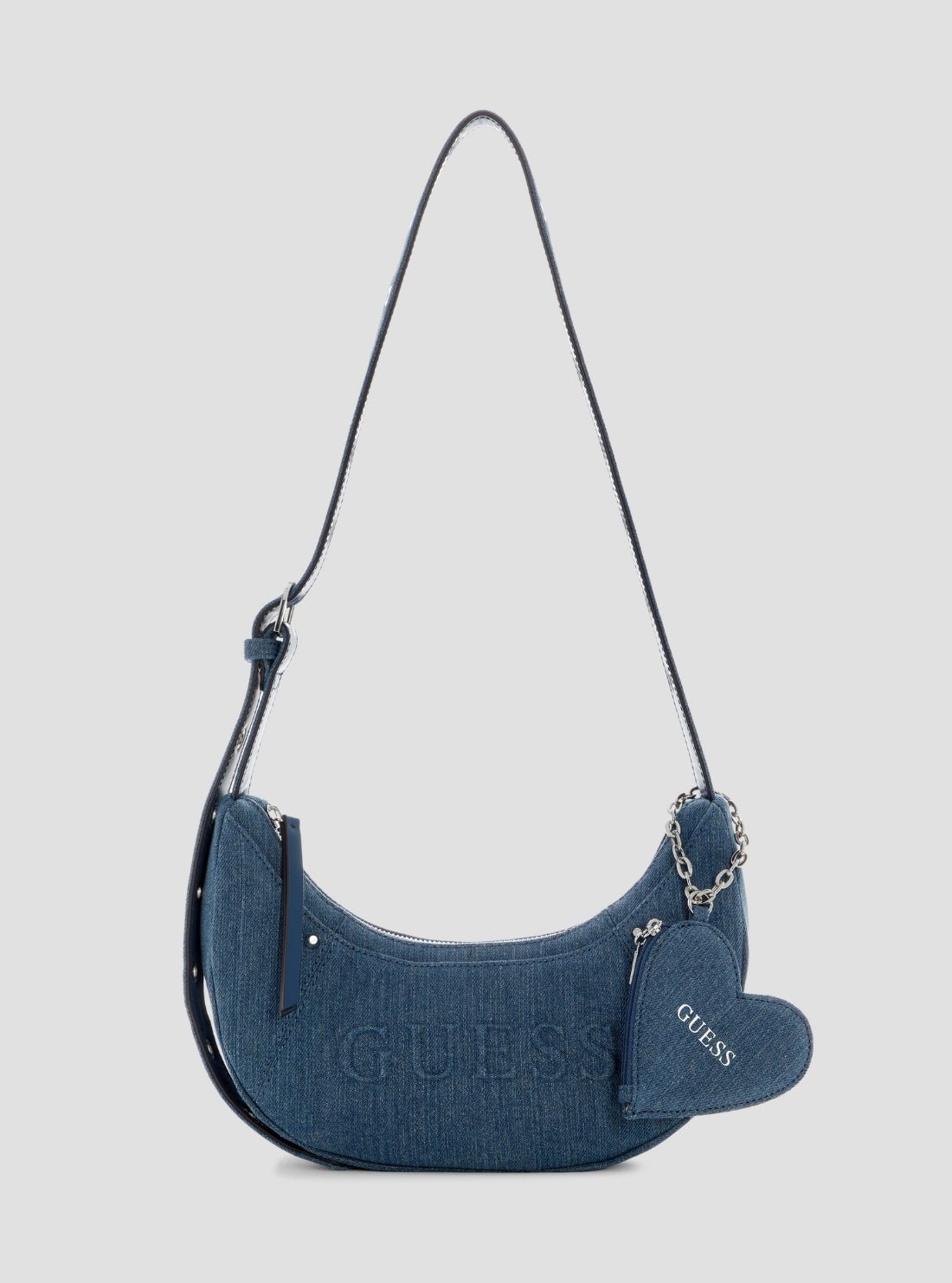 Blue sasha hobo denim shoulder bag