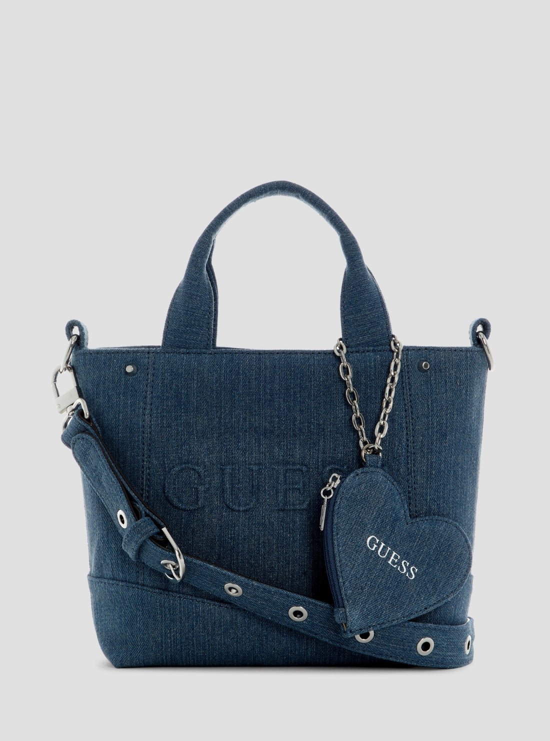 Blue sasha denim mini tote bag