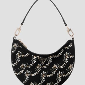 Black tasmin rhinestone mini shoulder bag