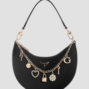 Black tasmin charm mini shoulder bag