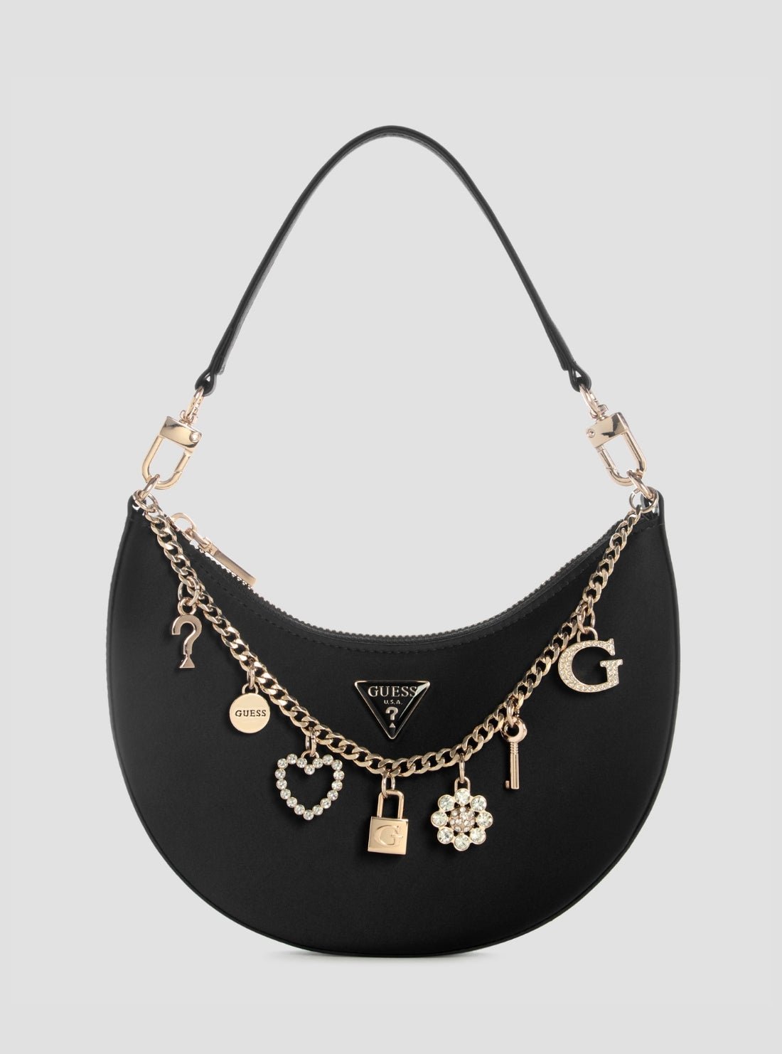 Black tasmin charm mini shoulder bag