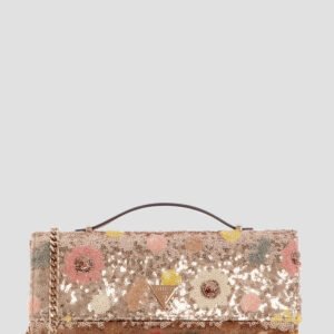 Floral multi tasmin top handle clutch bag