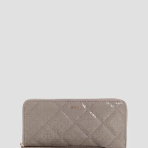 Dark taupe libby large zip around wallet