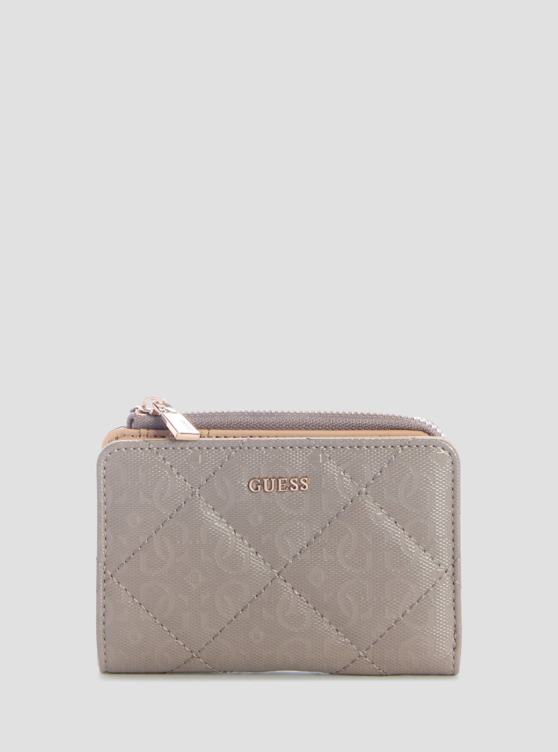 Dark taupe libby zip around card case
