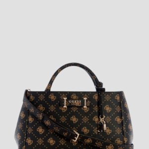Brown logo carrie girlfriend satchel bag