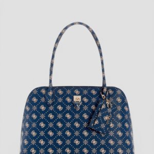 Blue logo patsie tote bag