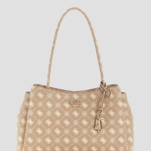 Beige logo emelie girlfriend carryall bag