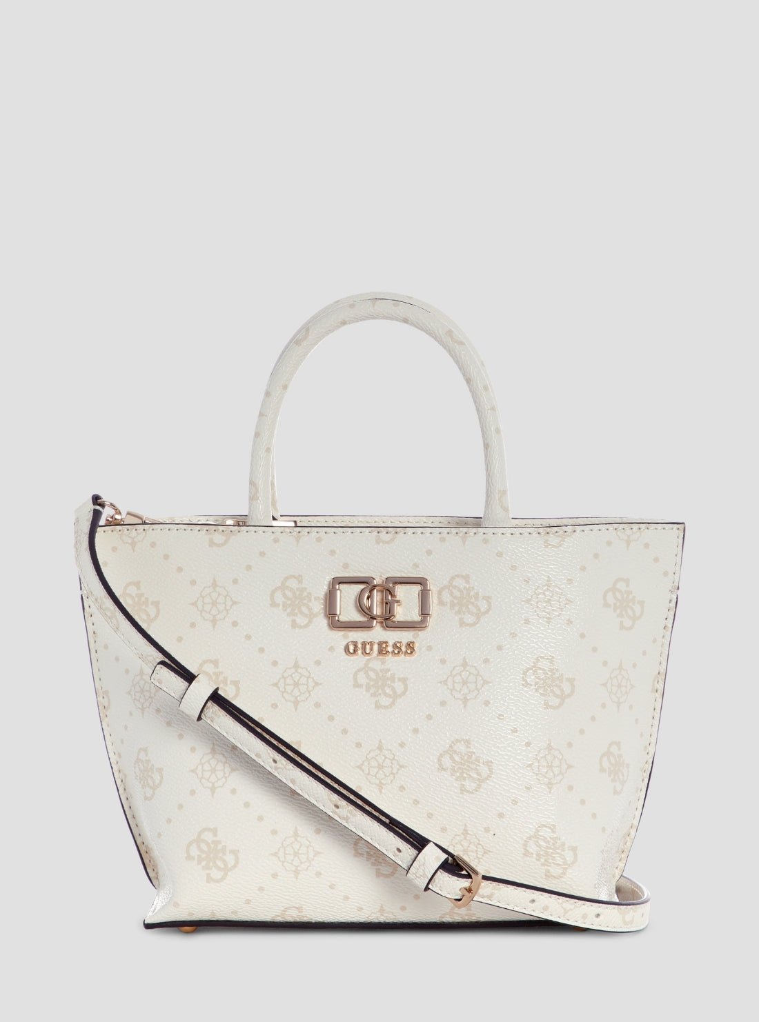 White logo emelie mini tote bag