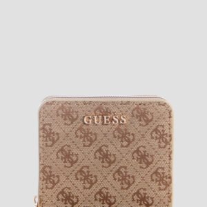 Brown logo jessa small zip around wallet