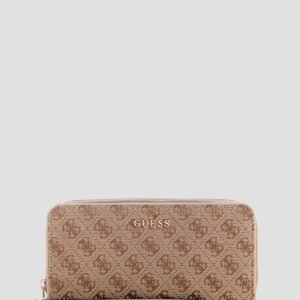 Brown logo jessa large zip around wallet