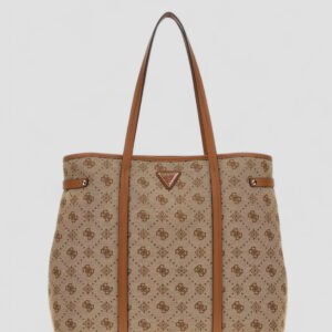 Brown logo neda 4g peony tote bag