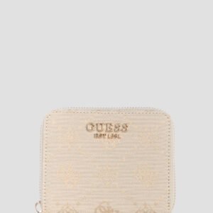 Off white logo melinda small zip around wallet