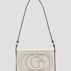 White ruby flap shoulder bag