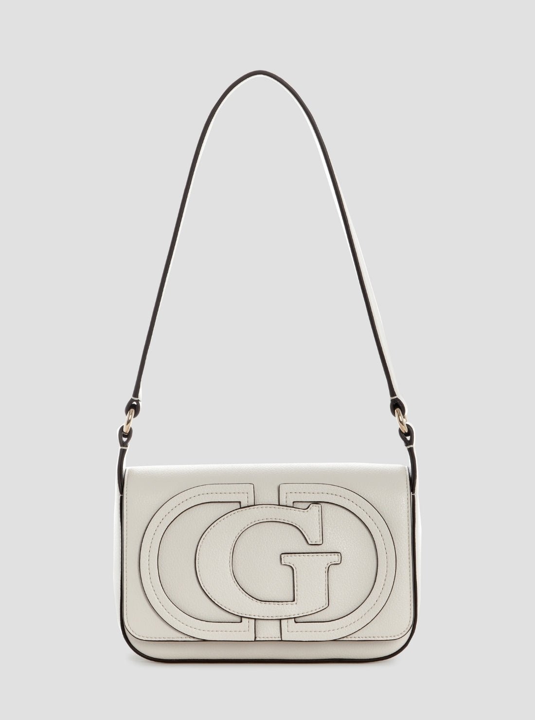 White ruby flap shoulder bag