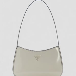 Light taupe arnela top zip shoulder bag